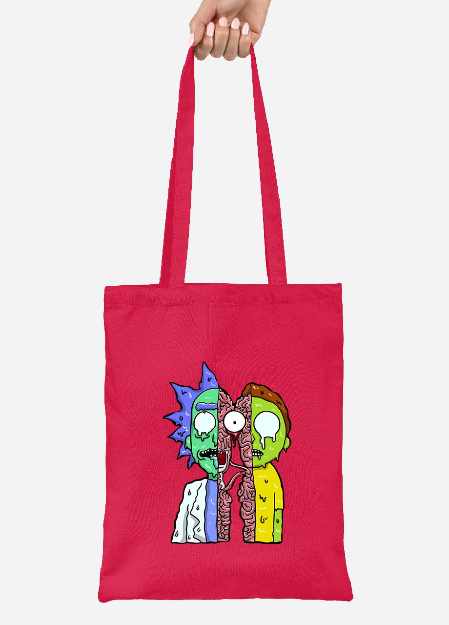 Еко-сумка шоппер Рік Санчез Рік та Морті (Rick Sanchez Rick and Morty) (92102-2940-RD) червона MobiPrint Lite (256920830)