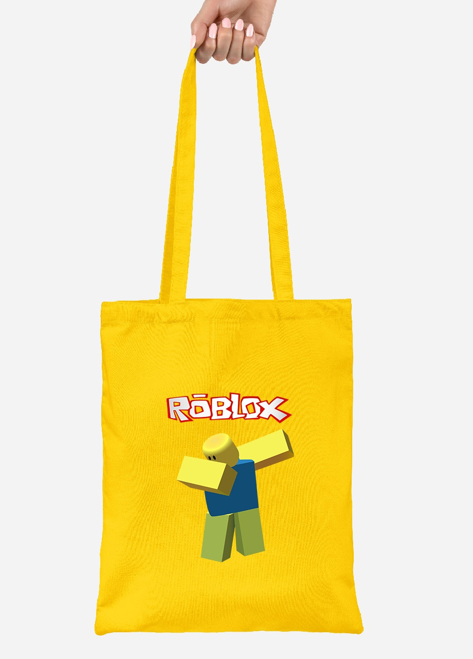 Еко-сумка шоппер Roblox (92102-1707-SY) жовта MobiPrint lite (256920185)