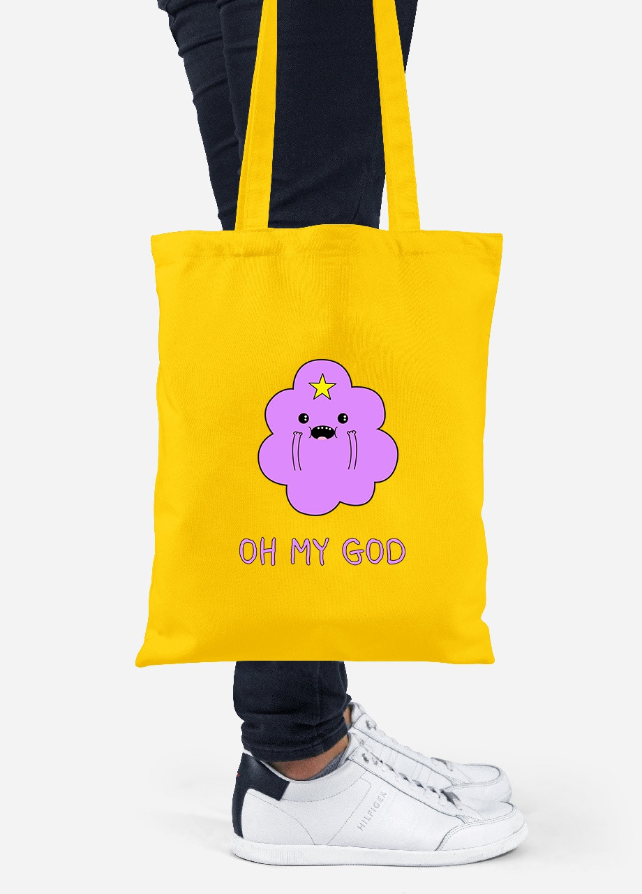 Еко-сумка шоппер Принцеса пухирця (Lumpy Space Princess) (92102-1575-SY) жовта MobiPrint Lite (256924523)