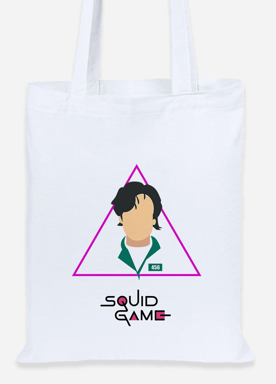 Эко сумка шопер Ли Чжунг-Чжае эс Сонг ги–хун Игра в кальмара (Squid Game) (92102-3356) белая MobiPrint Lite (256923251)