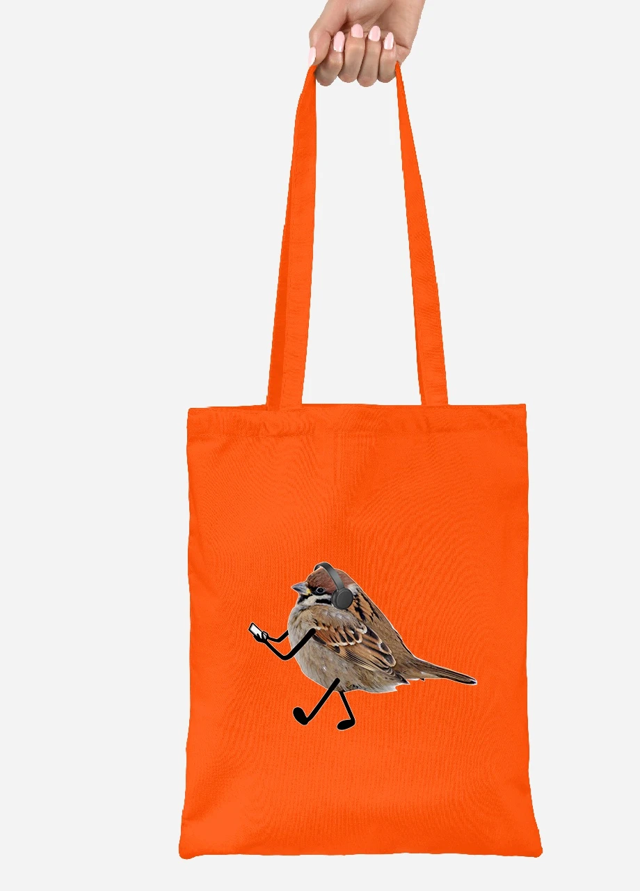 Еко-сумка шоппер Птахи SWAG (92102-1539-OG) помаранчева MobiPrint Lite (256922950)