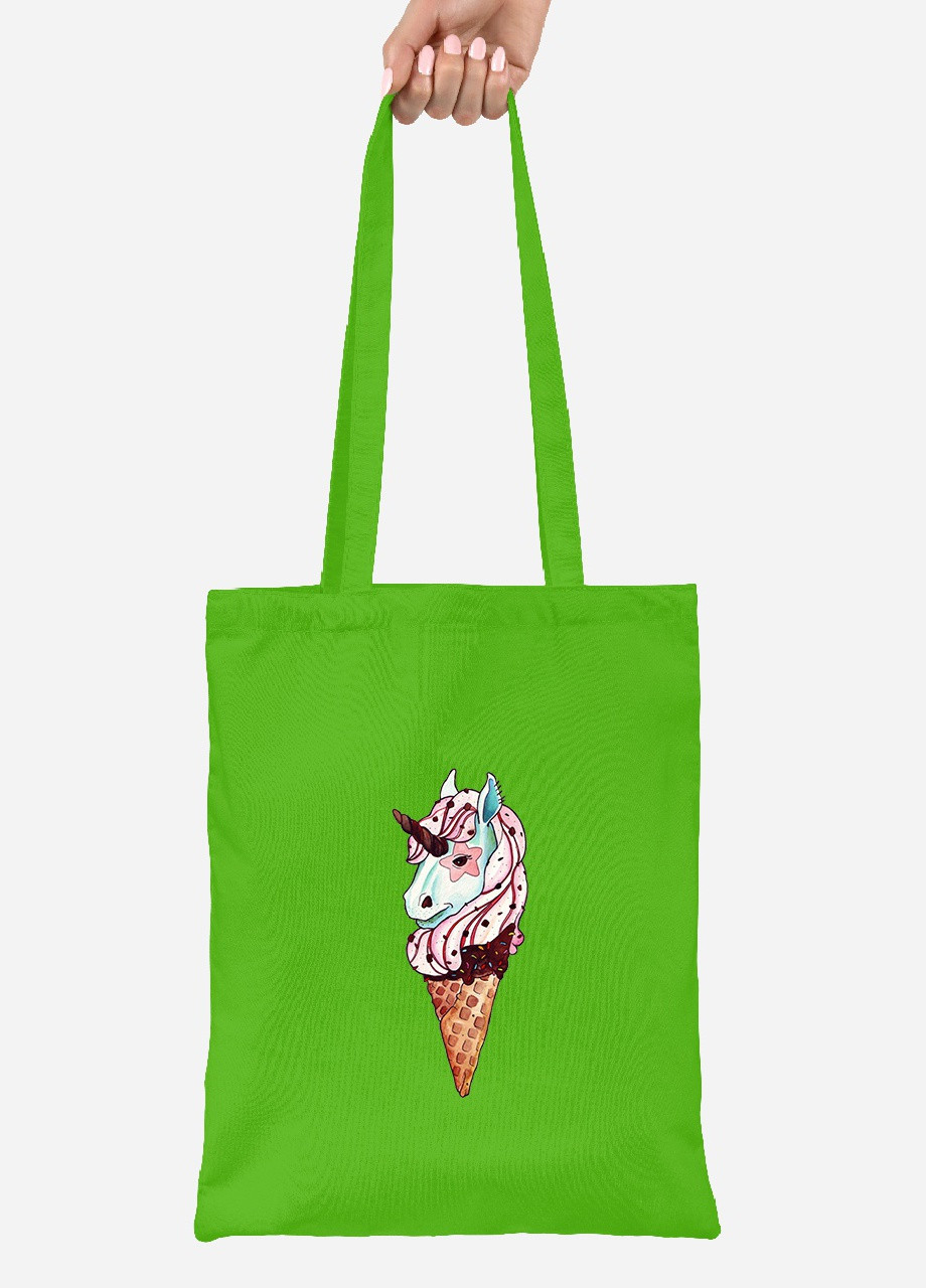 Эко сумка шопер морожко единорог (92102-1492-LM) салатовая MobiPrint Lite (256924804)