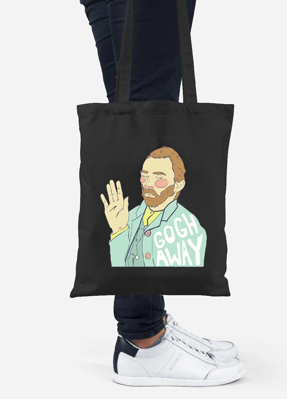 Еко-сумка шоппер Вінсент Ван Гог (Vincent van Gogh) (92102-2949-BK) чорна MobiPrint Lite (256920892)
