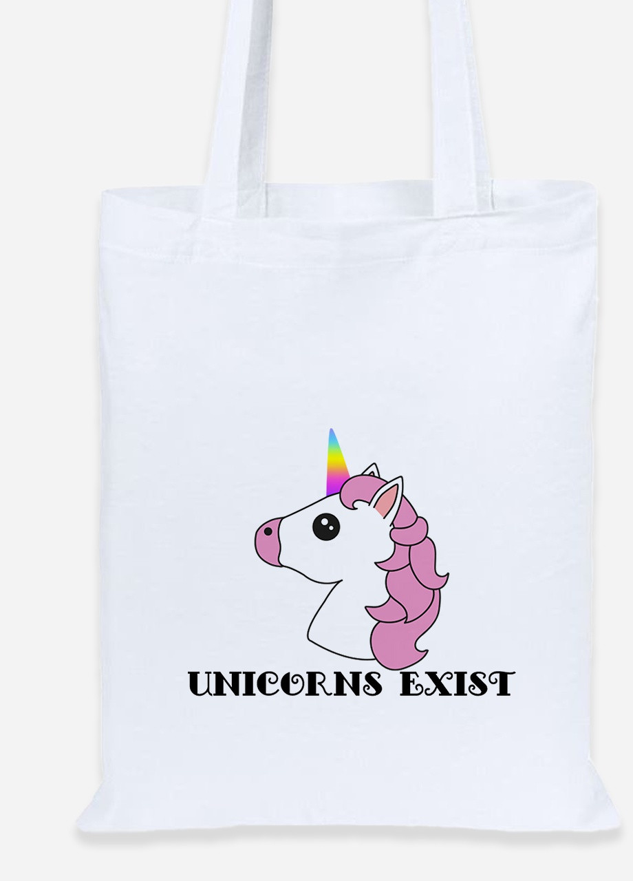 Еко-сумка шоппер Єдиноріг (92102-1364) біла MobiPrint Lite (256923834)