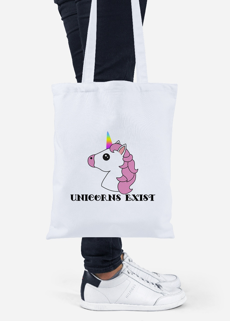 Еко-сумка шоппер Єдиноріг (92102-1364) біла MobiPrint Lite (256923834)