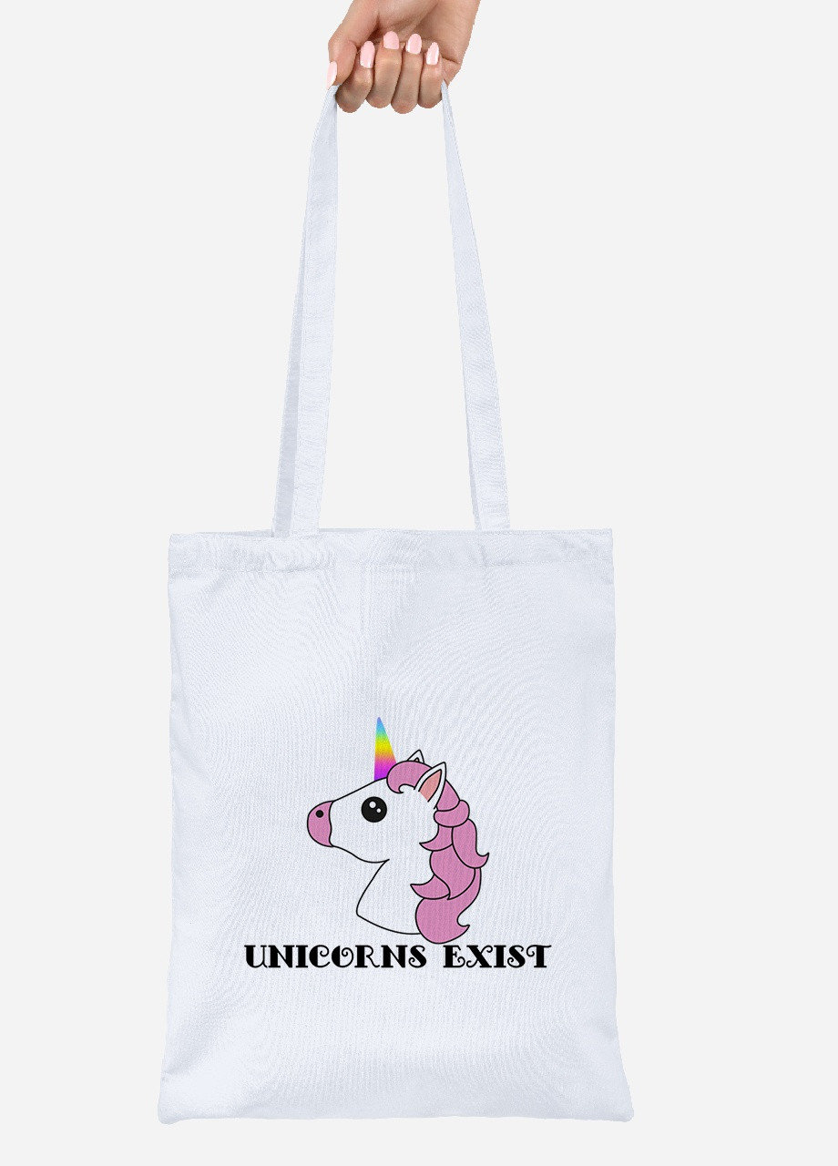 Еко-сумка шоппер Єдиноріг (92102-1364) біла MobiPrint Lite (256923834)
