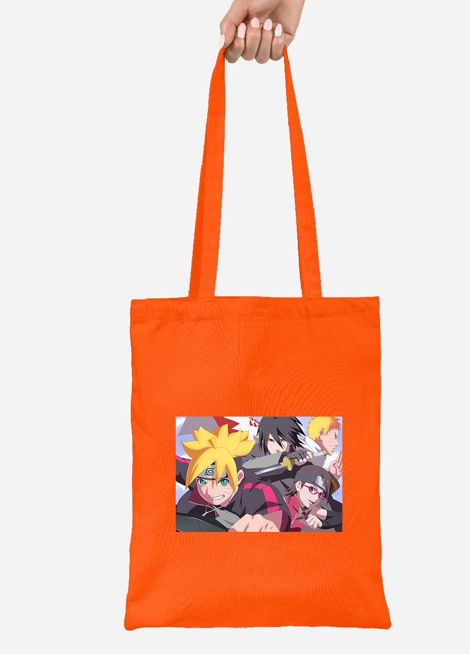 Эко сумка шопер Наруто (Naruto) (92102-3106-OG) оранжевая MobiPrint Lite (256922674)