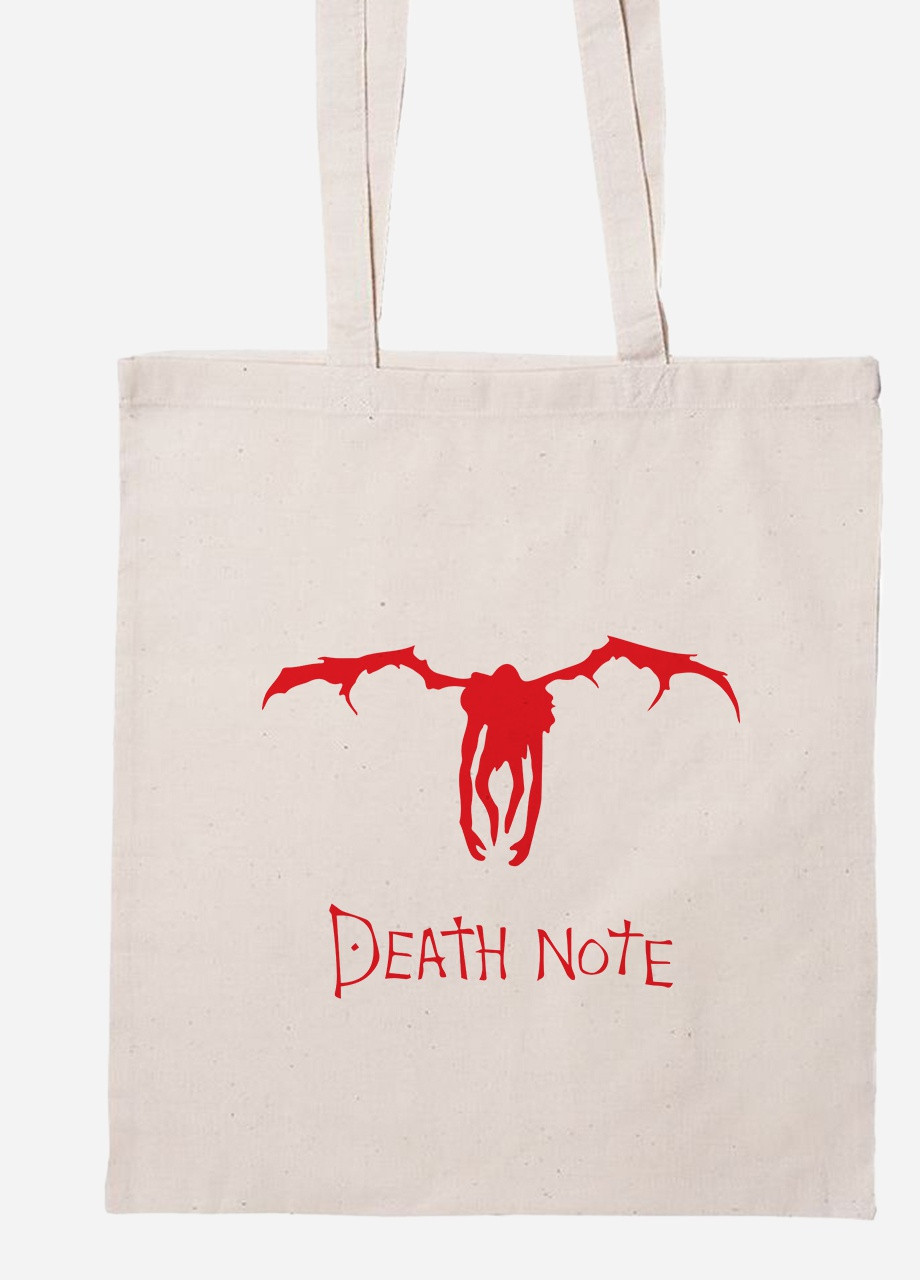 Эко сумка шопер Рюк Тетрадь смерти (Death Note) (92102-2654-BG) бежевая MobiPrint Lite (256922059)