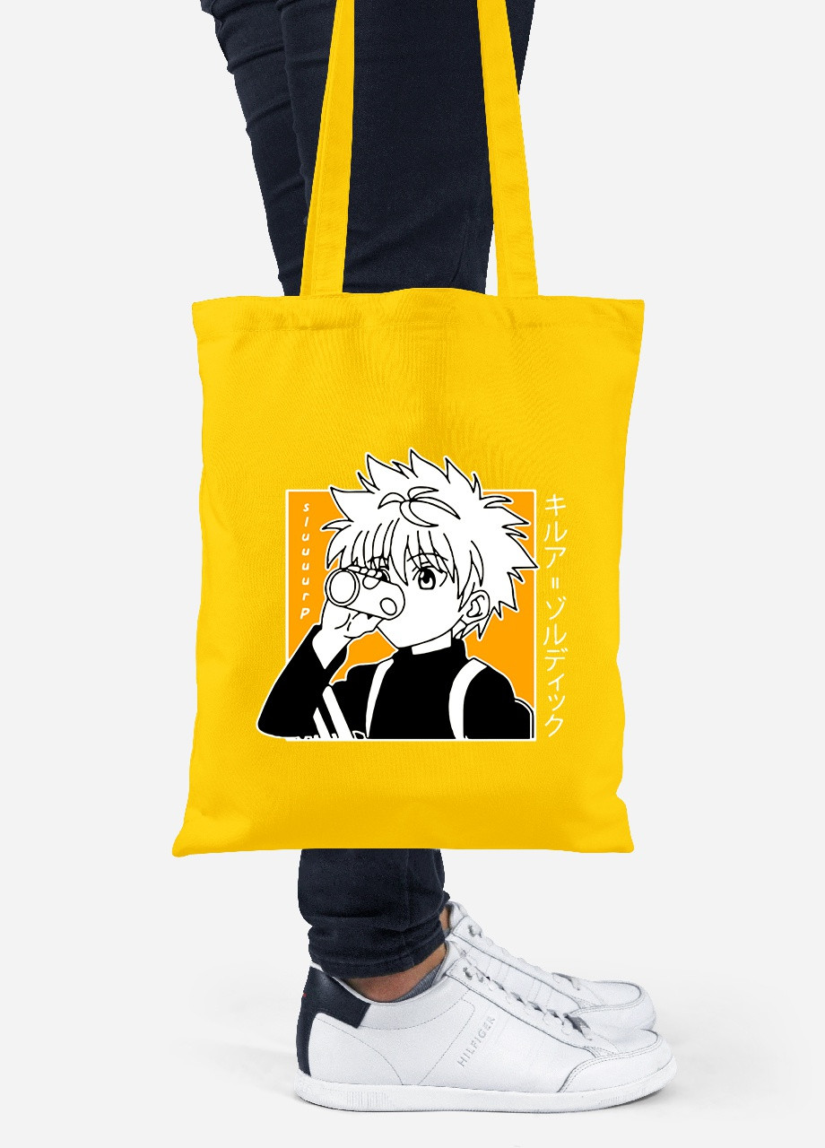 Еко-сумка шоппер Кіллуа Золдік (Killua Zoldyck Hunter X Hunter) (92102-3341-SY) жовта MobiPrint Lite (256921664)