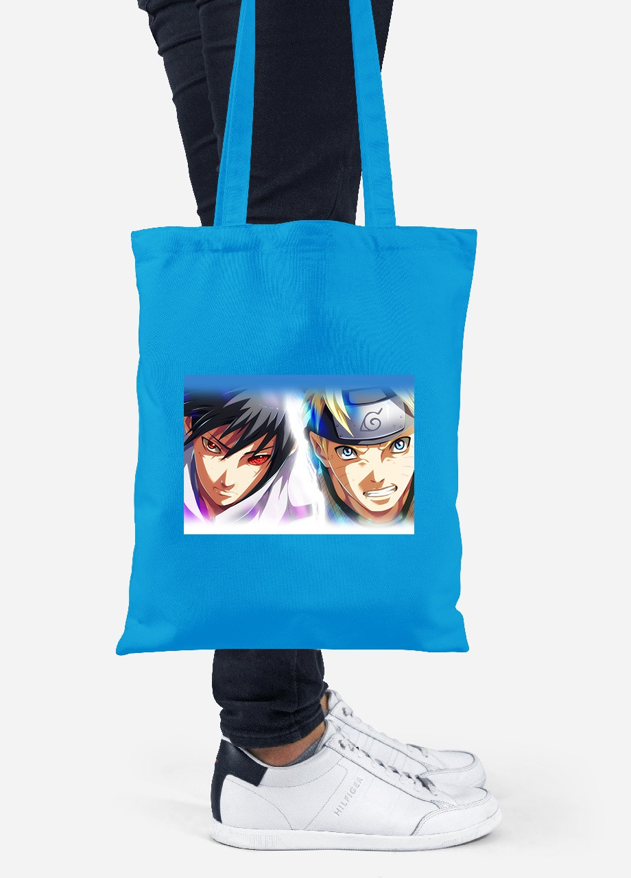 Еко-сумка шоппер Наруто (Naruto) (92102-3086-BL) синя MobiPrint Lite (256924155)