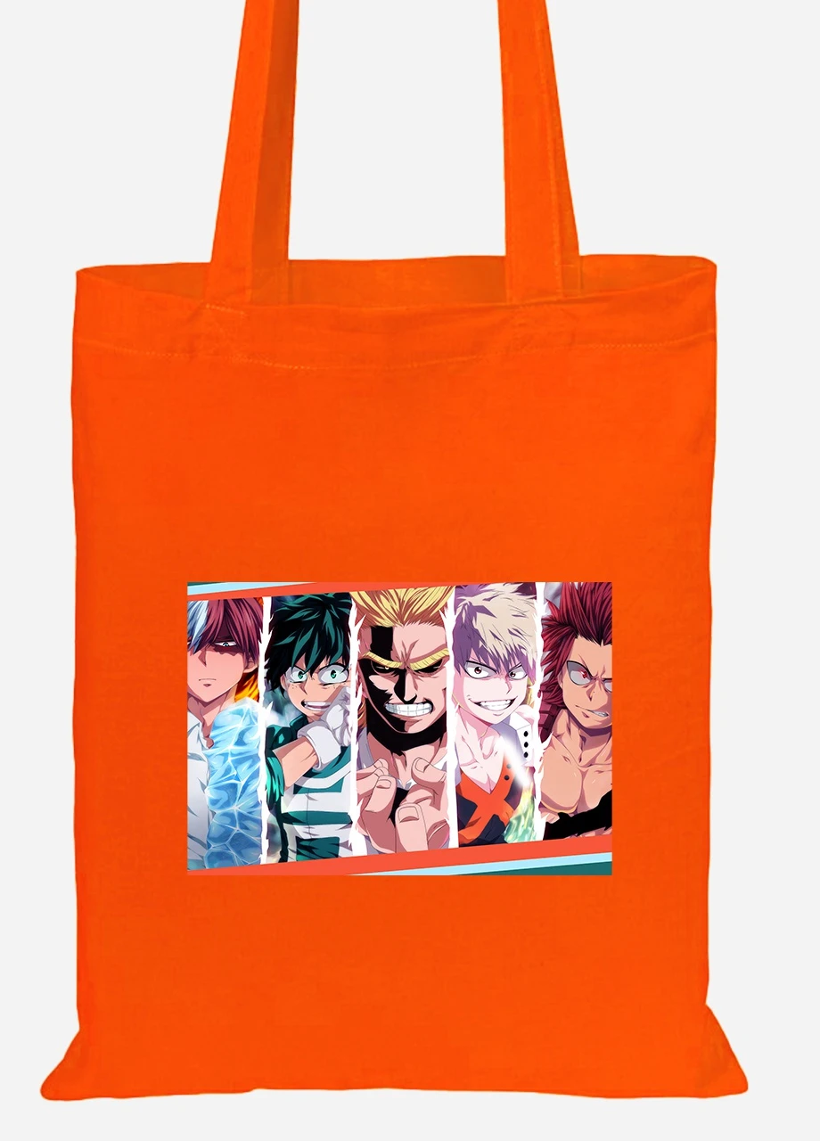 Эко сумка шопер Моя геройская академия (My Hero Academia) (92102-3064-OG) оранжевая MobiPrint Lite (256923709)