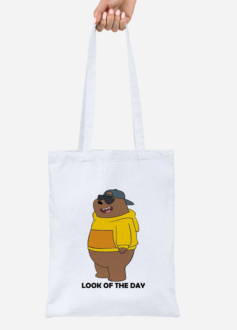 Эко сумка шопер Вся правда о медведях (We Bare Bears) (92102-2901) белая MobiPrint Lite (256921337)