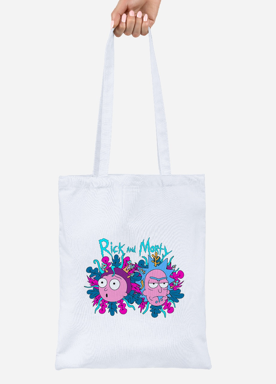 Еко-сумка шоппер Рік Санчез Рік та Морті (Rick Sanchez Rick and Morty) (92102-2947) біла MobiPrint Lite (256923069)