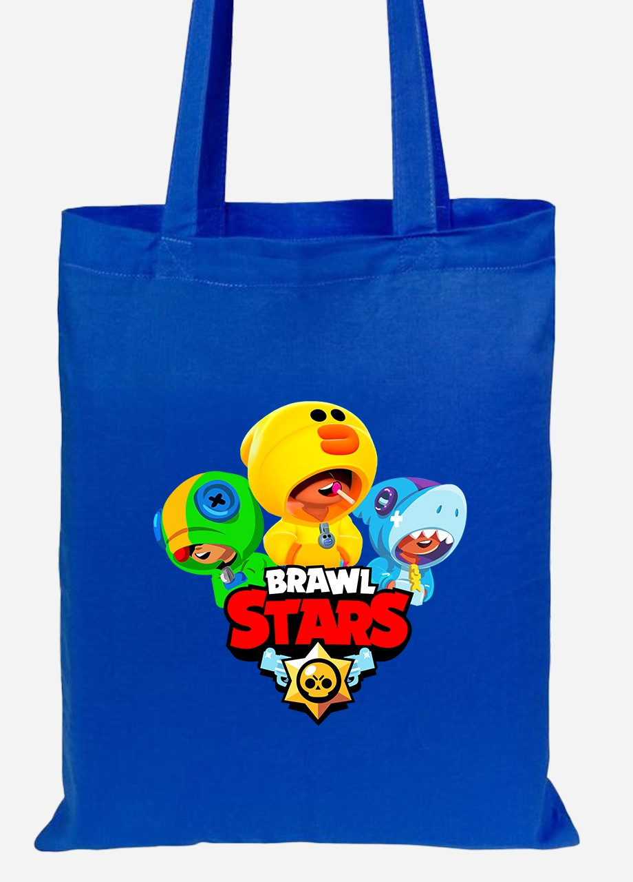 Еко-сумка шоппер (Brawl Stars) Бравл старс (92102-1701-SK) голуба MobiPrint Lite (256923270)