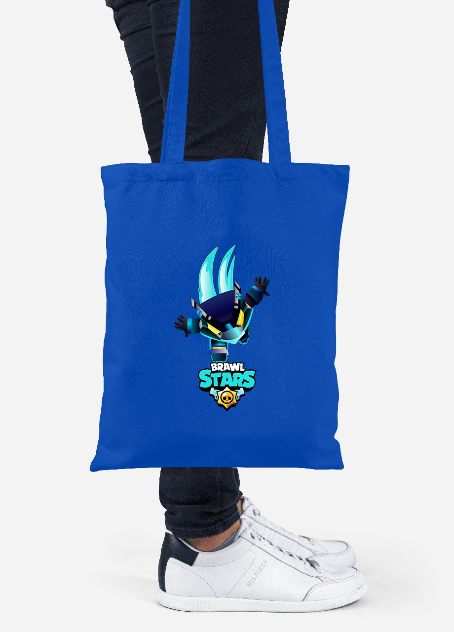 Еко-сумка шоппер (Brawl Stars) Бравл старс (92102-1706-SK) голуба MobiPrint Lite (256920898)