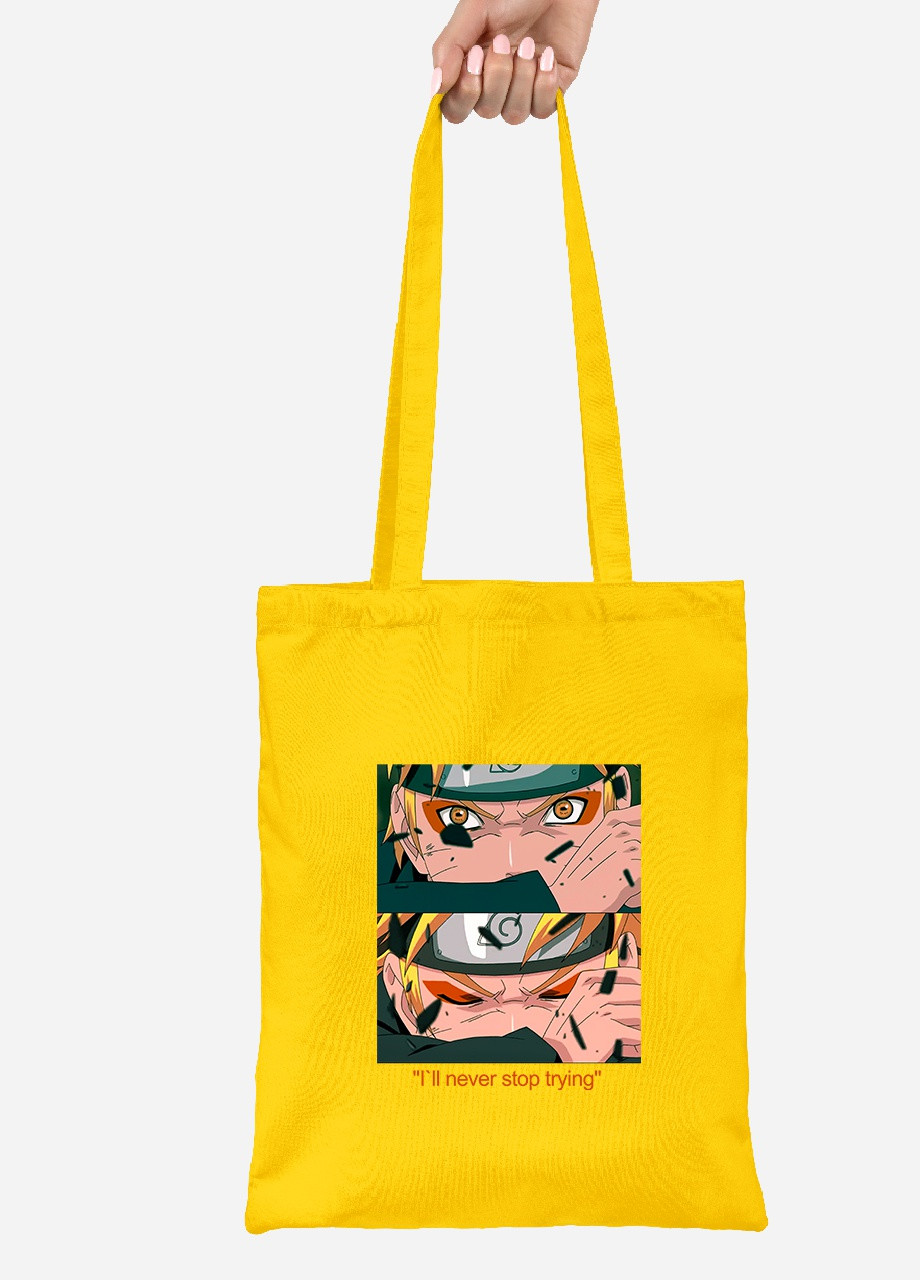 Еко-сумка шоппер Наруто Узумакі (Naruto Uzumaki) (92102-2816-SY) жовта MobiPrint Lite (256921040)