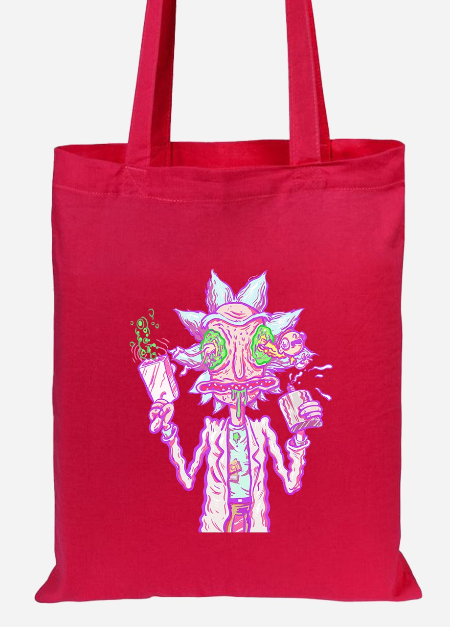 Еко-сумка шоппер Рік Санчез Рік та Морті (Rick Sanchez Rick and Morty) (92102-2944-RD) червона MobiPrint Lite (256921979)