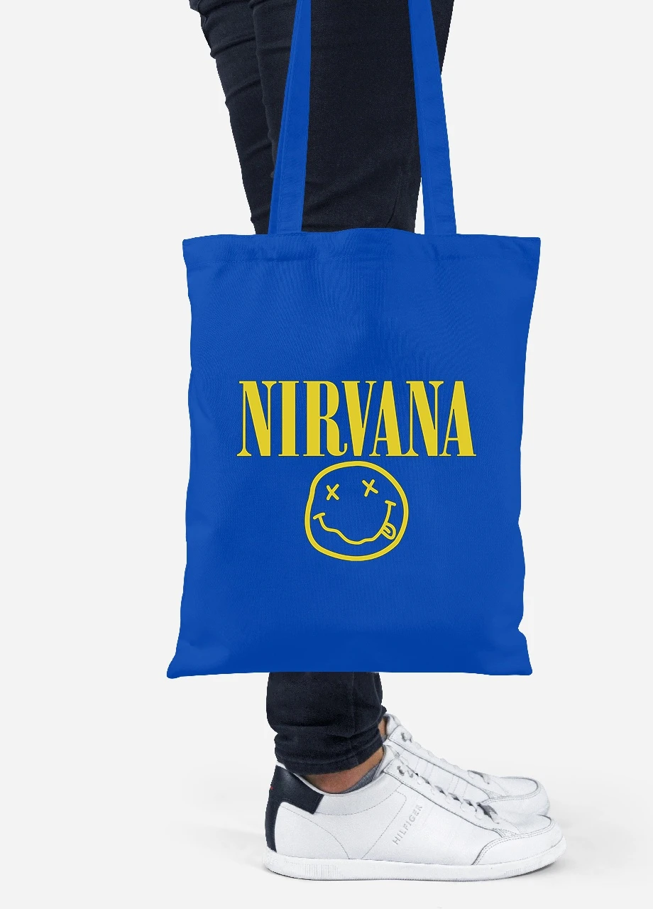 Еко-сумка шоппер Нірвана (Nirvana) (92102-1964-SK) голуба MobiPrint Lite (256920721)