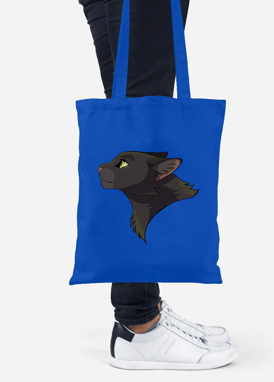 Эко сумка шопер Черная пантера (Black panther) (92102-2844-SK) голубая MobiPrint lite (256920786)