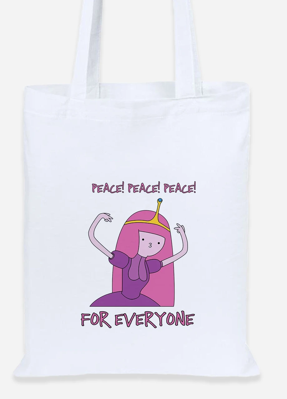 Еко-сумка шоппер Принцеса бубльгум (Princess Bubblegum) (92102-1576) біла MobiPrint Lite (256922551)