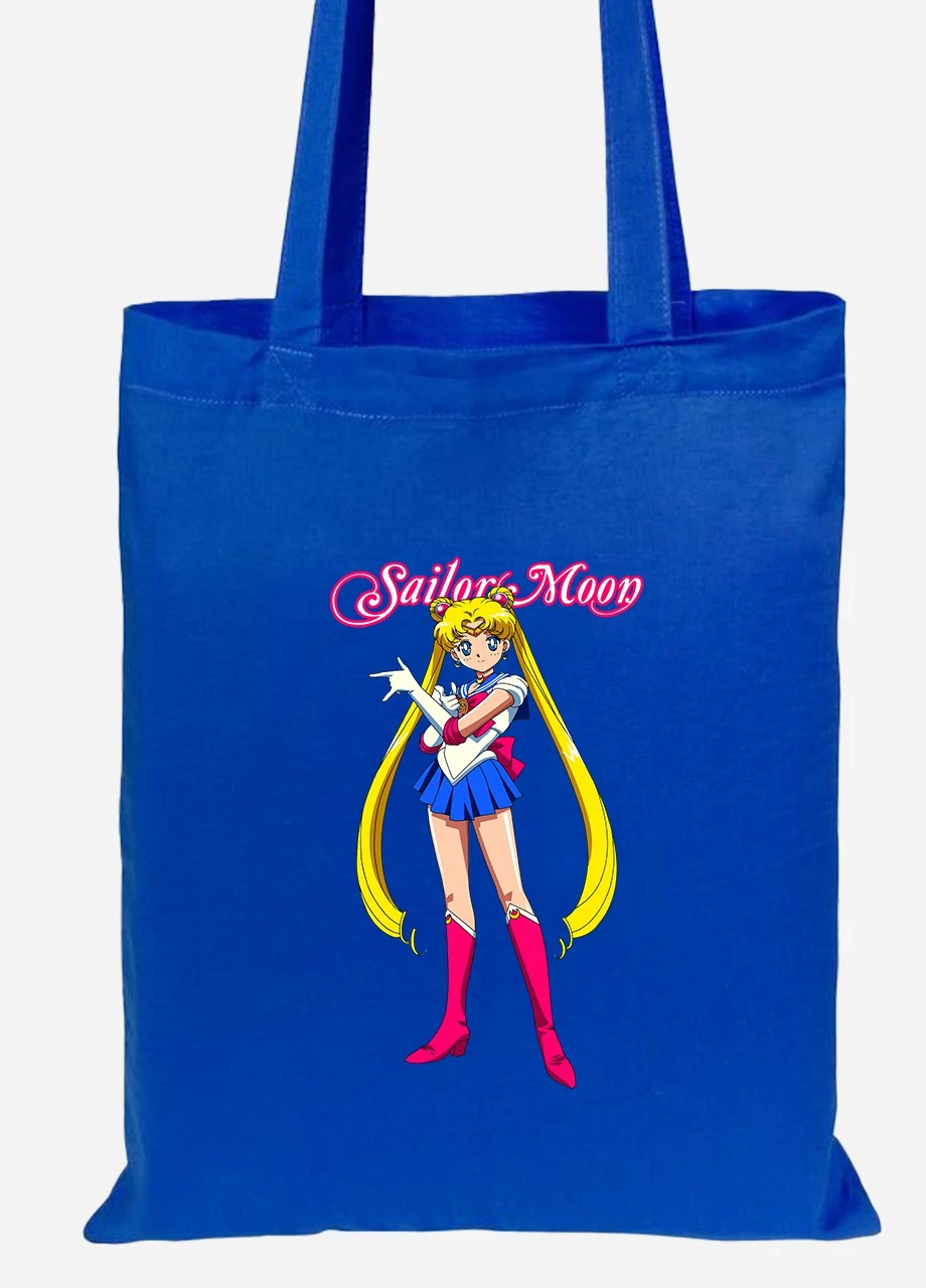 Эко сумка шопер Сейлор Мун (Sailor Moon) (92102-2916-SK) голубая MobiPrint Lite (256922425)