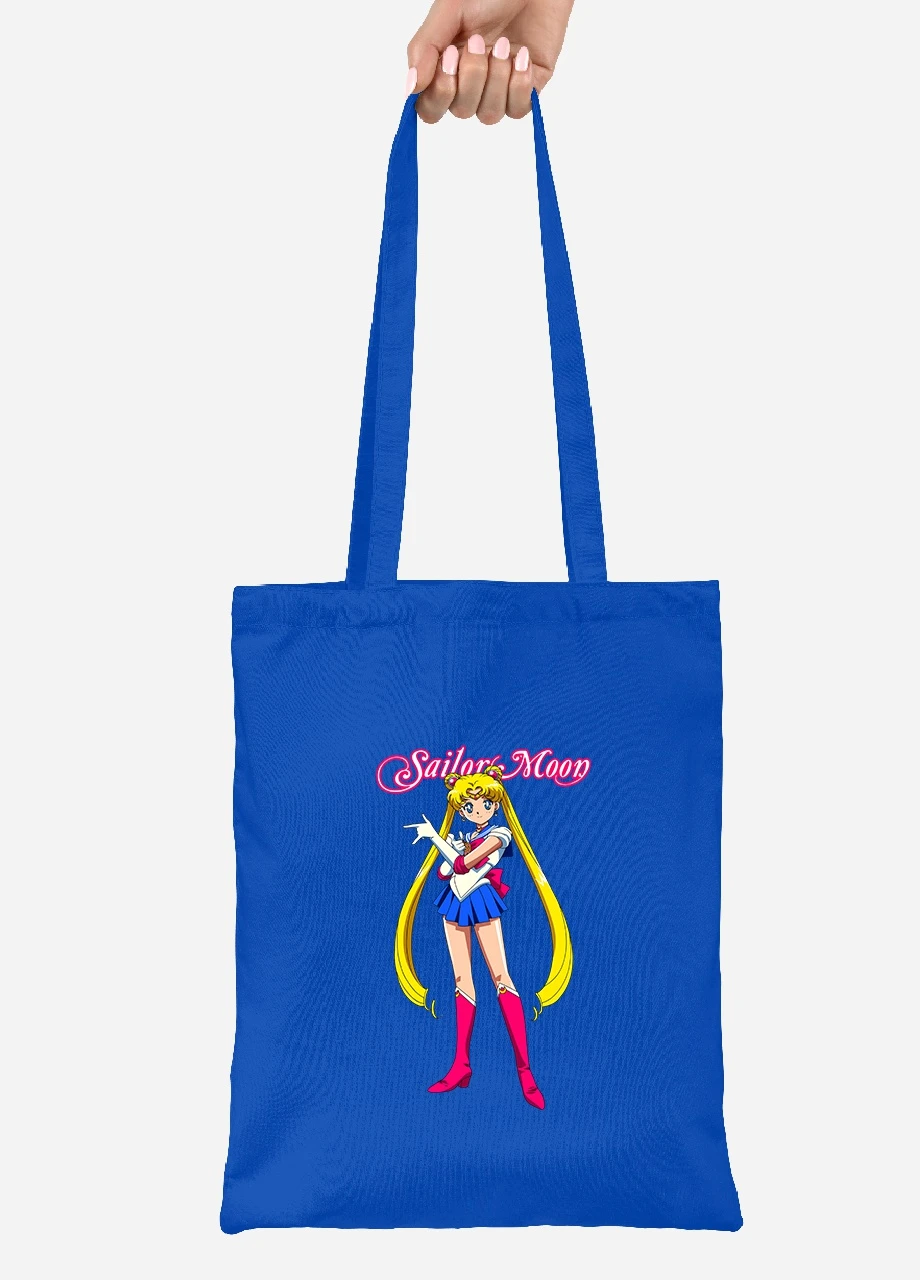 Эко сумка шопер Сейлор Мун (Sailor Moon) (92102-2916-SK) голубая MobiPrint Lite (256922425)