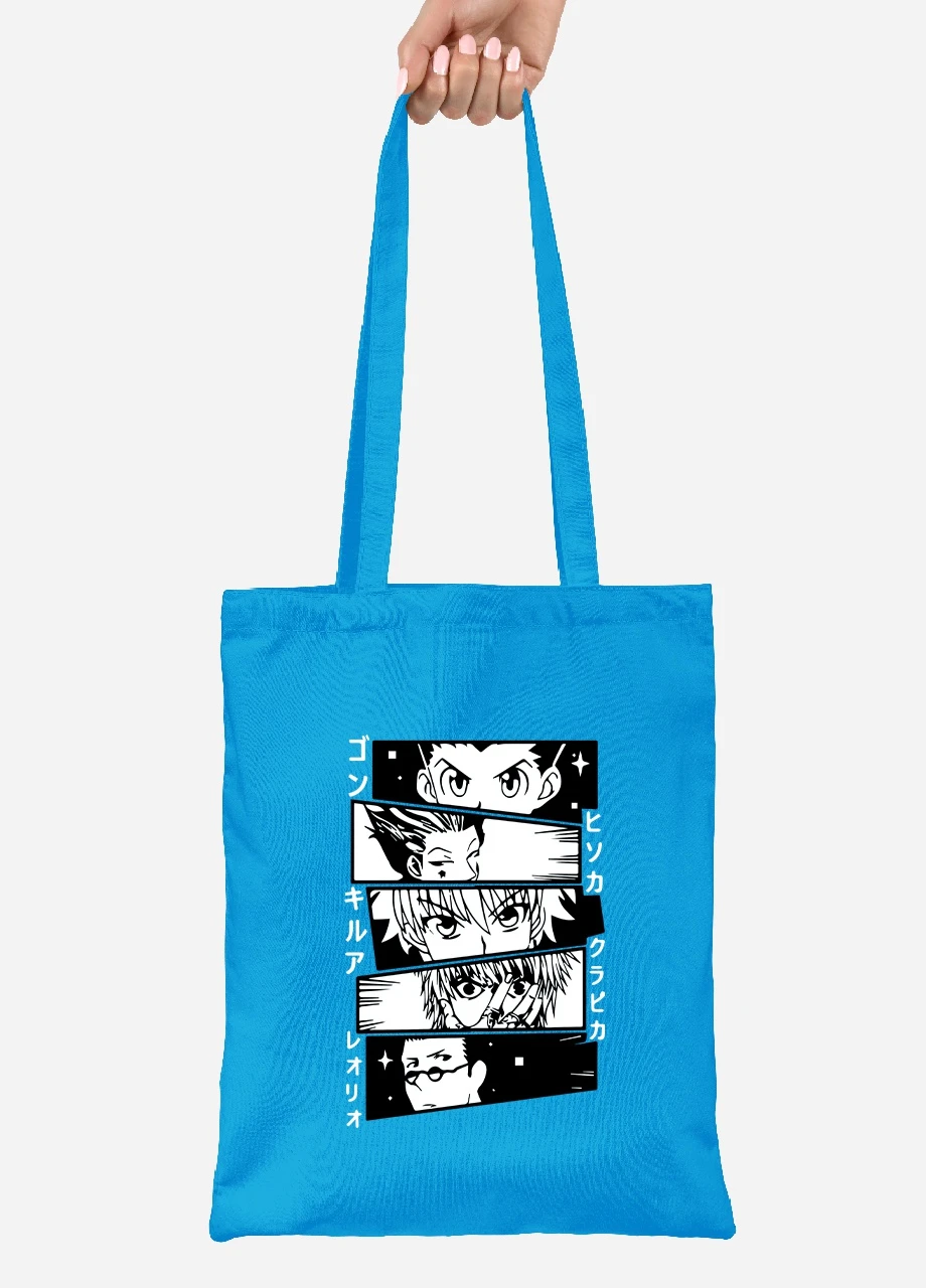 Еко-сумка шоппер Мисливець на Мисливець (Hunter X Hunter) (92102-3340-BL) синя MobiPrint Lite (256924690)