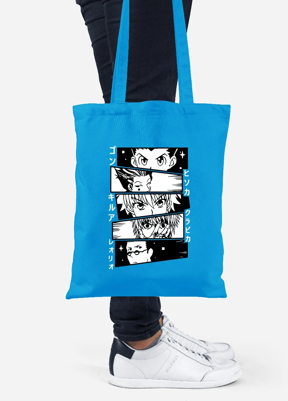 Еко-сумка шоппер Мисливець на Мисливець (Hunter X Hunter) (92102-3340-BL) синя MobiPrint Lite (256924690)