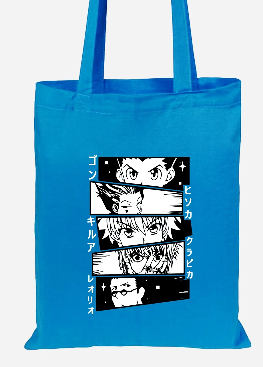 Еко-сумка шоппер Мисливець на Мисливець (Hunter X Hunter) (92102-3340-BL) синя MobiPrint Lite (256924690)