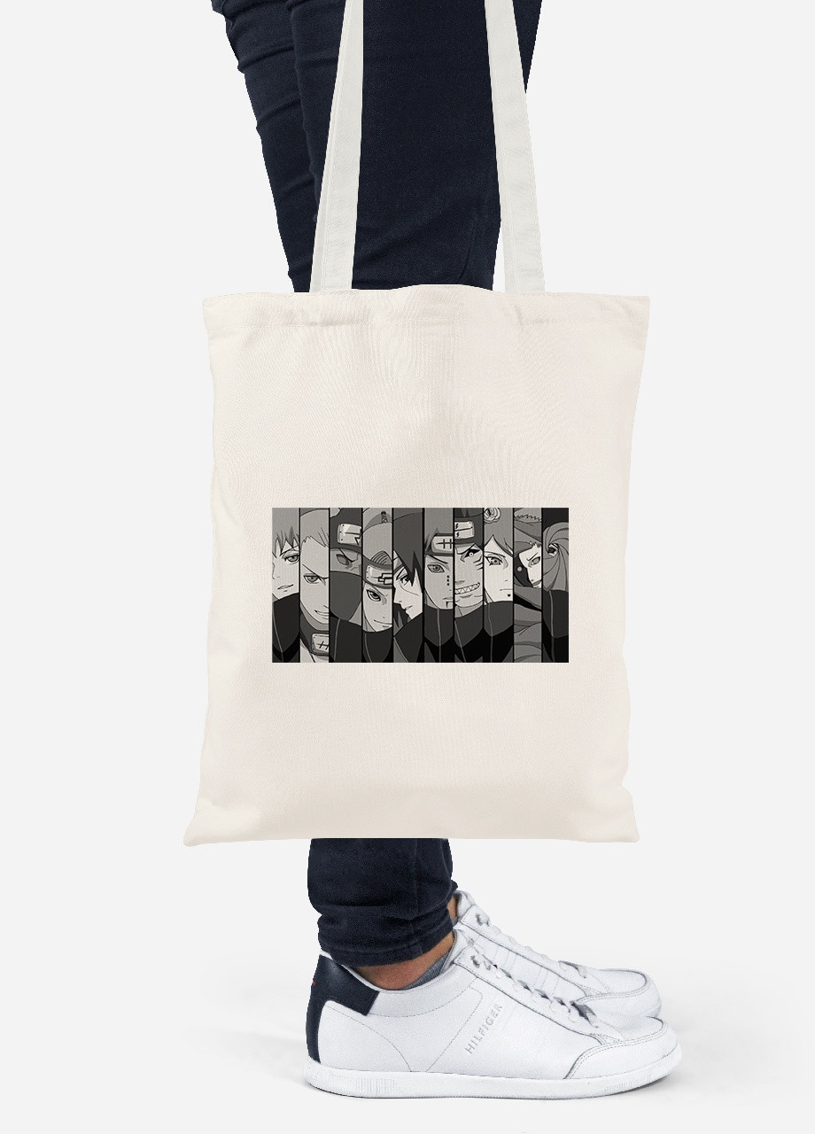 Еко-сумка шоппер Наруто (Naruto) (92102-3047-BG) бежева MobiPrint Lite (256923184)