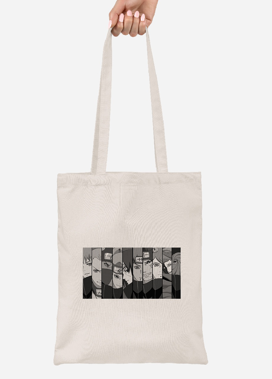 Еко-сумка шоппер Наруто (Naruto) (92102-3047-BG) бежева MobiPrint Lite (256923184)