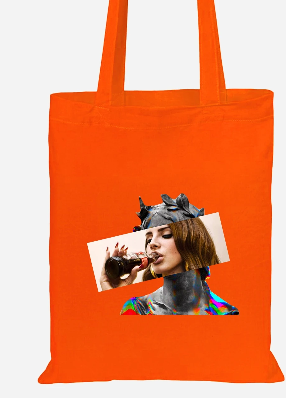 Еко-сумка шоппер Лана Дель Рей Ренесанс (Lana Del Rey Renaissance) (92102-1204-OG) помаранчева MobiPrint Lite (256924076)