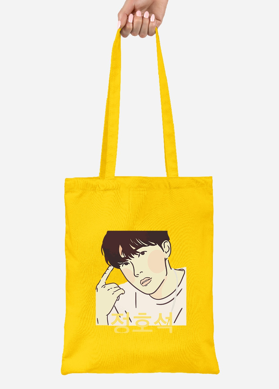 Еко-сумка шоппер Чон Хосок БТС (Jung Ho-seok BTS) (92102-3258-SY) жовта MobiPrint Lite (256921042)