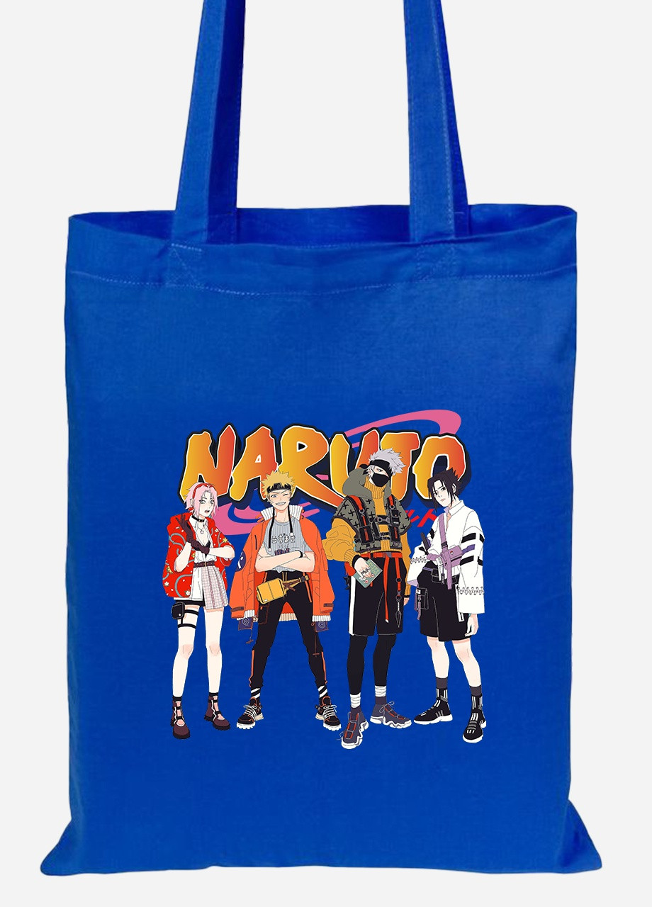 Еко-сумка шоппер Наруто (Naruto) (92102-2630-SK) голуба MobiPrint Lite (256921842)