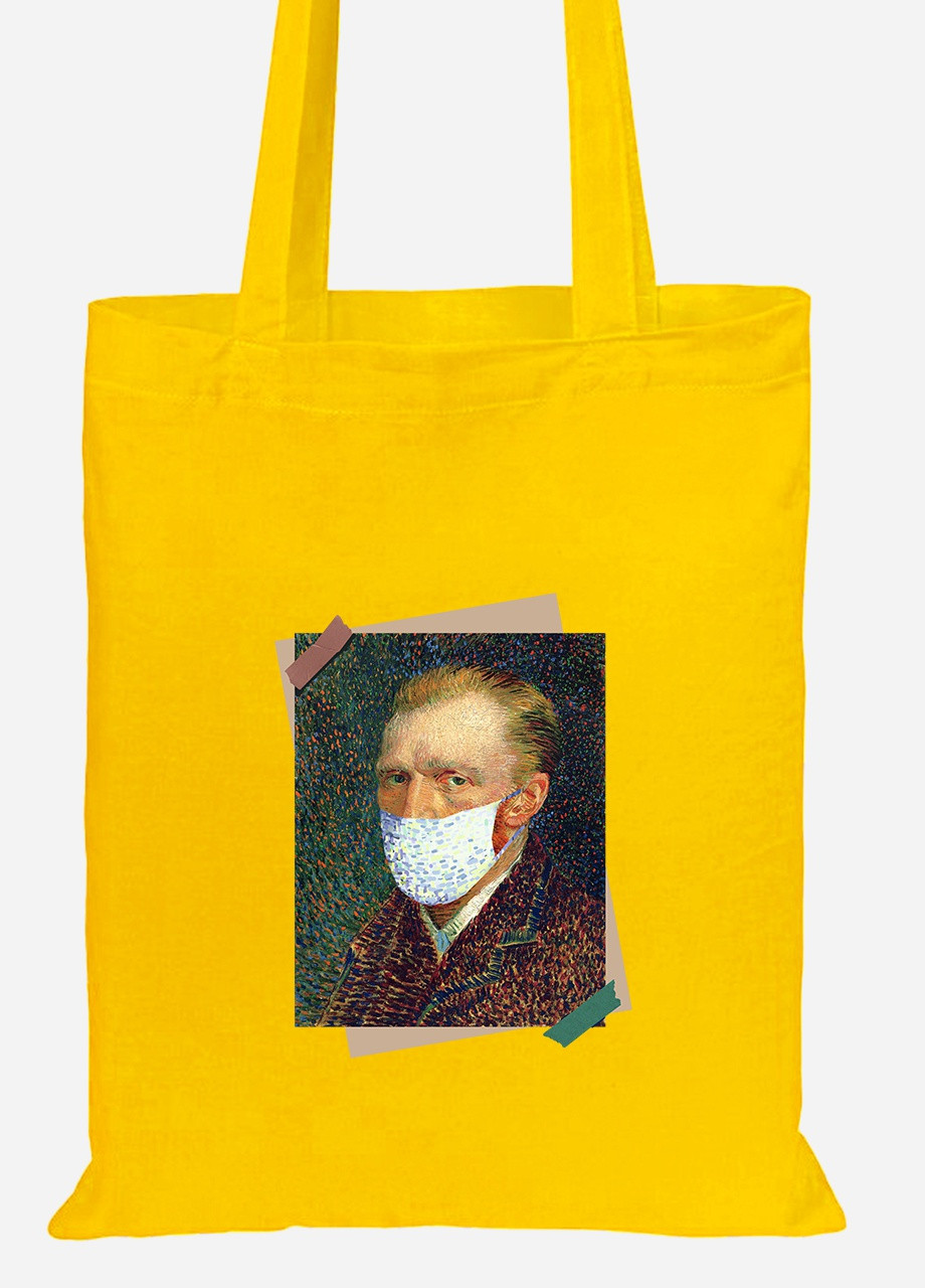 Еко-сумка шоппер ван Гог (92102-1415-SY) жовта MobiPrint Lite (256924010)