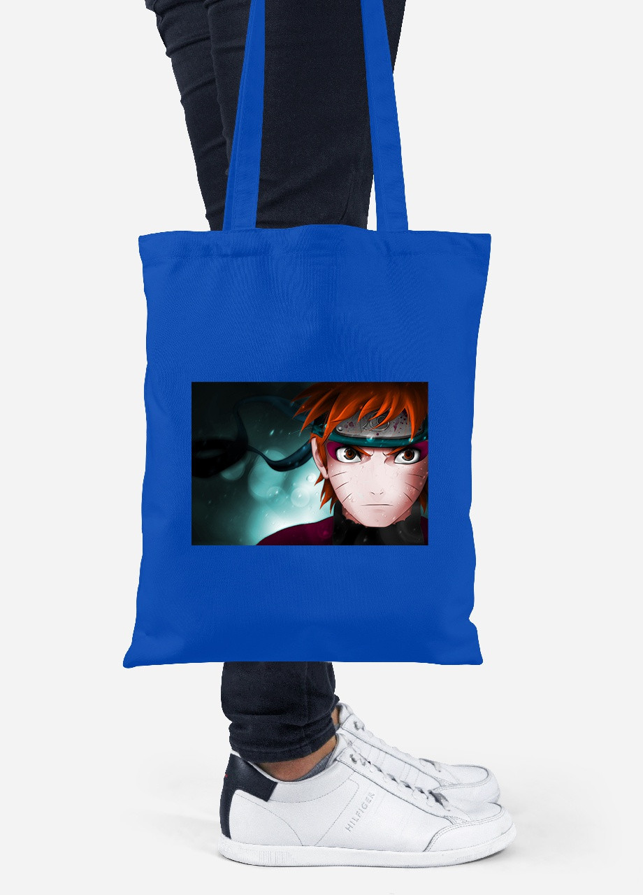 Еко-сумка шоппер Наруто Узумакі (Naruto Uzumaki) (92102-3085-SK) голуба MobiPrint lite (256920329)