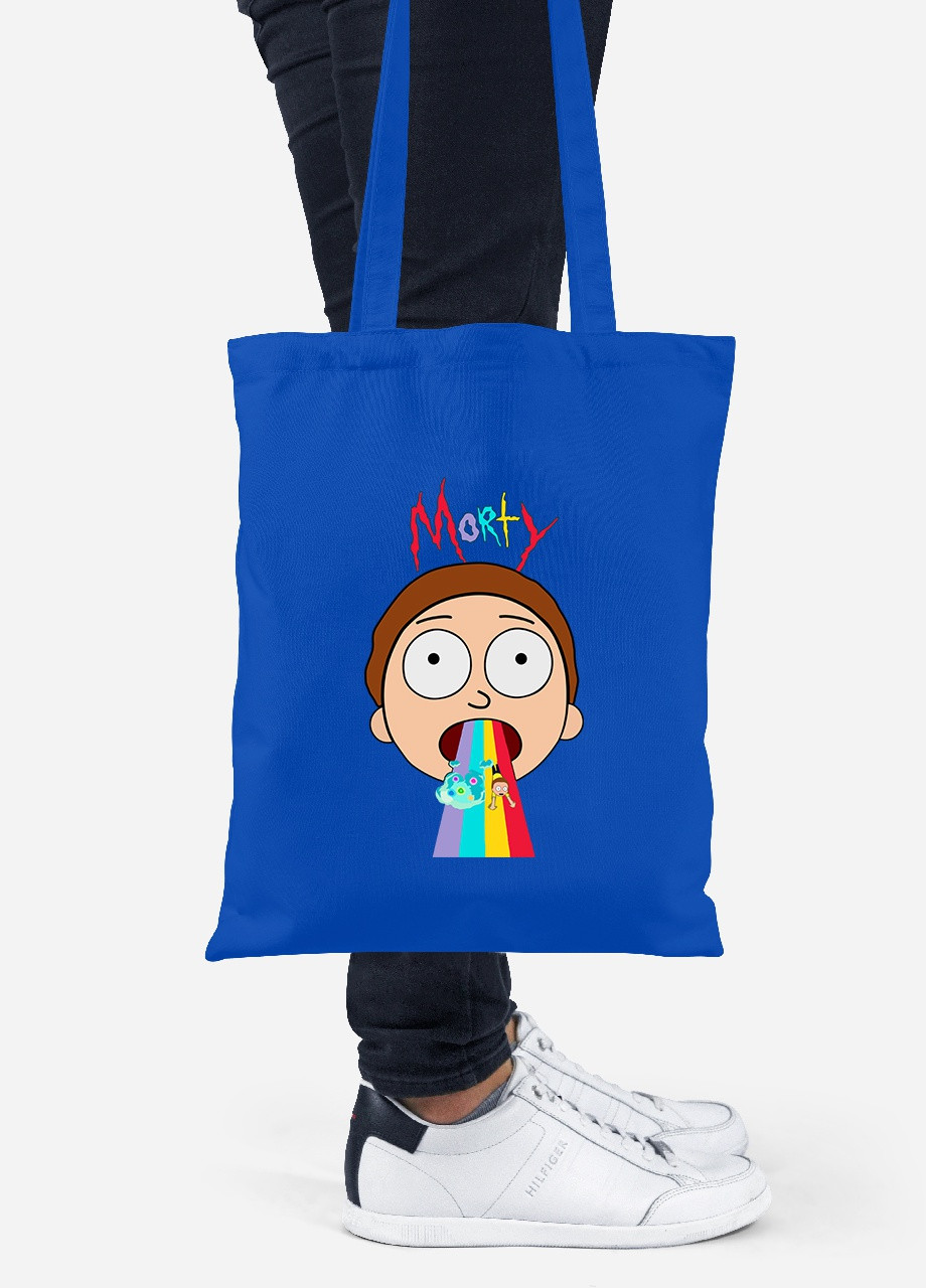 Еко-сумка шоппер Рік Санчез та Морті Сміт Рік та Морті (Rick and Morty) (92102-2946-SK) голуба MobiPrint Lite (256922306)