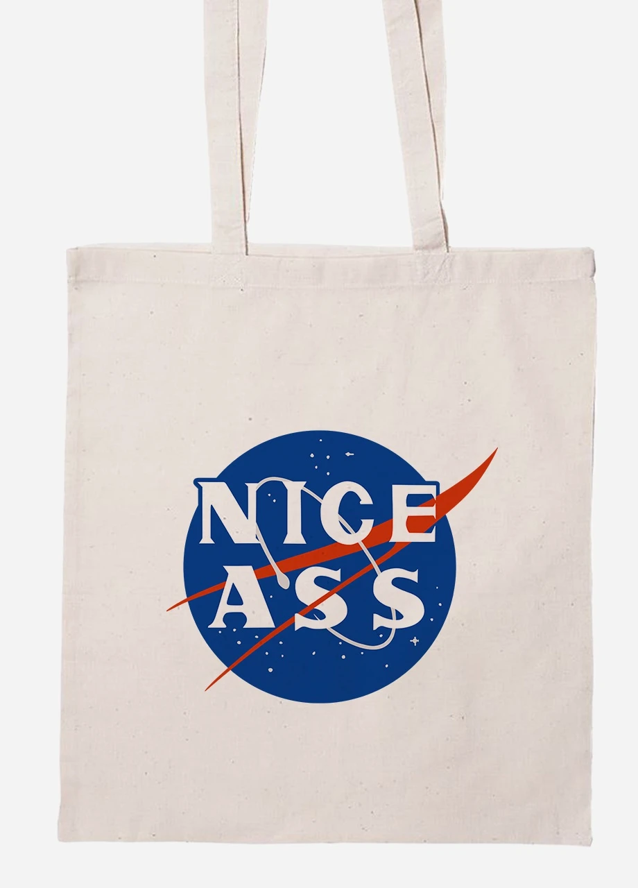 Еко-сумка шоппер Наса (NASA) (92102-2017-BG) бежева MobiPrint Lite (256922064)