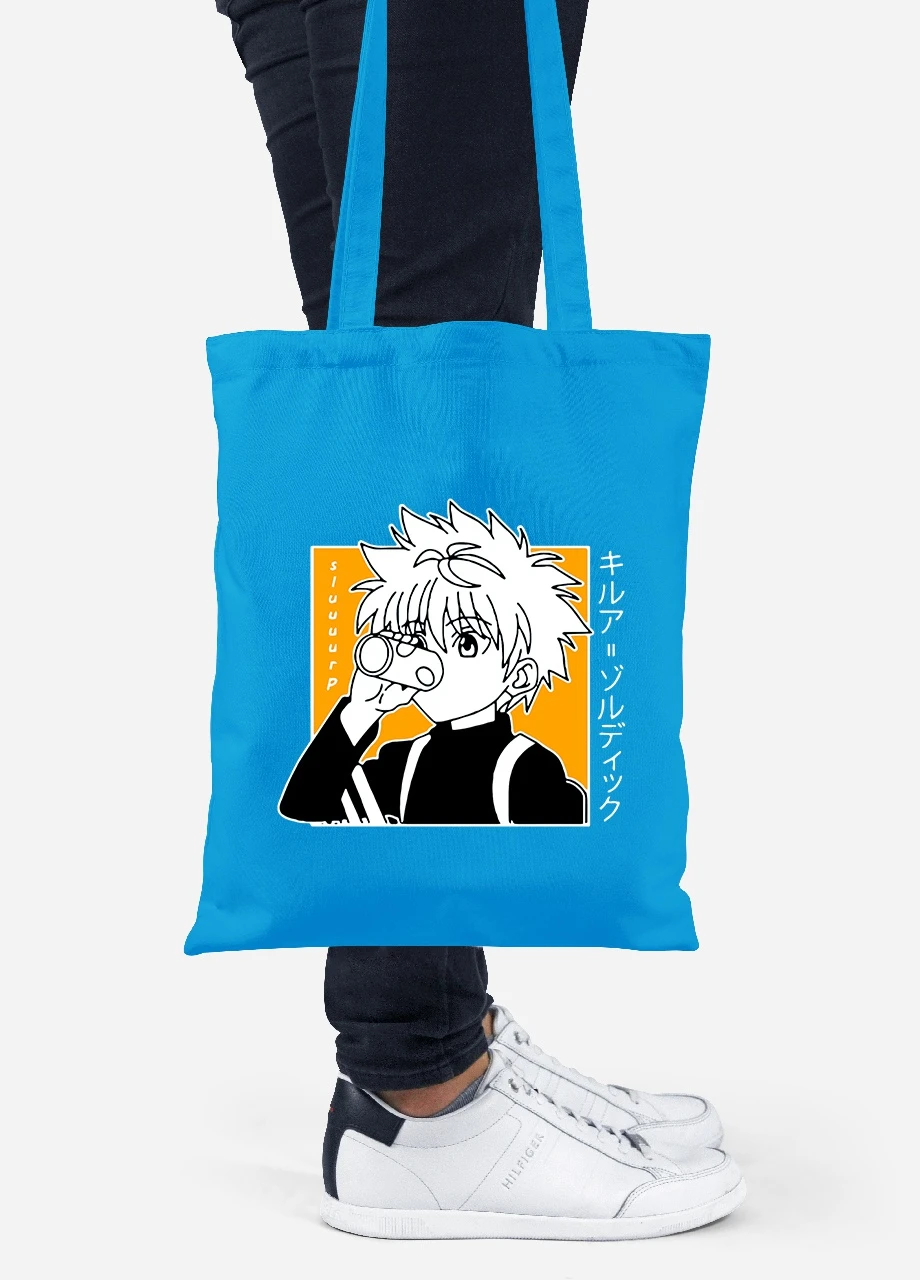 Еко-сумка шоппер Кіллуа Золдік (Killua Zoldyck Hunter X Hunter) (92102-3341-BL) синя MobiPrint Lite (256921738)