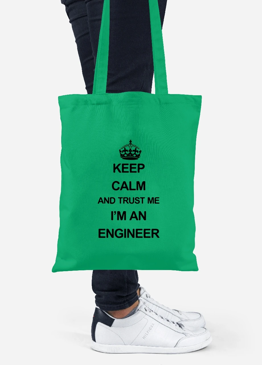 Еко-сумка шоппер Keep Calm (92102-2008-KG) зелена MobiPrint Lite (256920221)