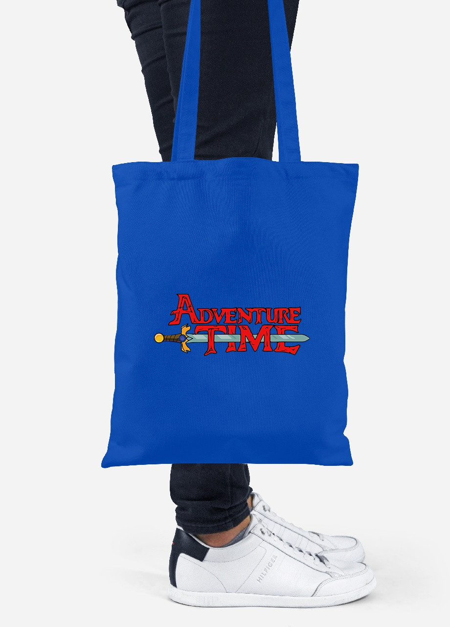 Эко сумка шопер Время приключений (Adventure Time) (92102-1582-SK) голубая MobiPrint lite (256920246)