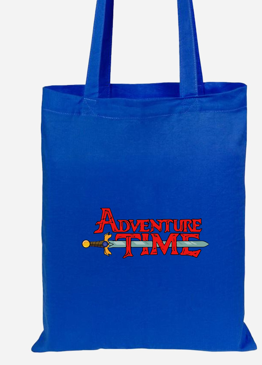 Эко сумка шопер Время приключений (Adventure Time) (92102-1582-SK) голубая MobiPrint lite (256920246)