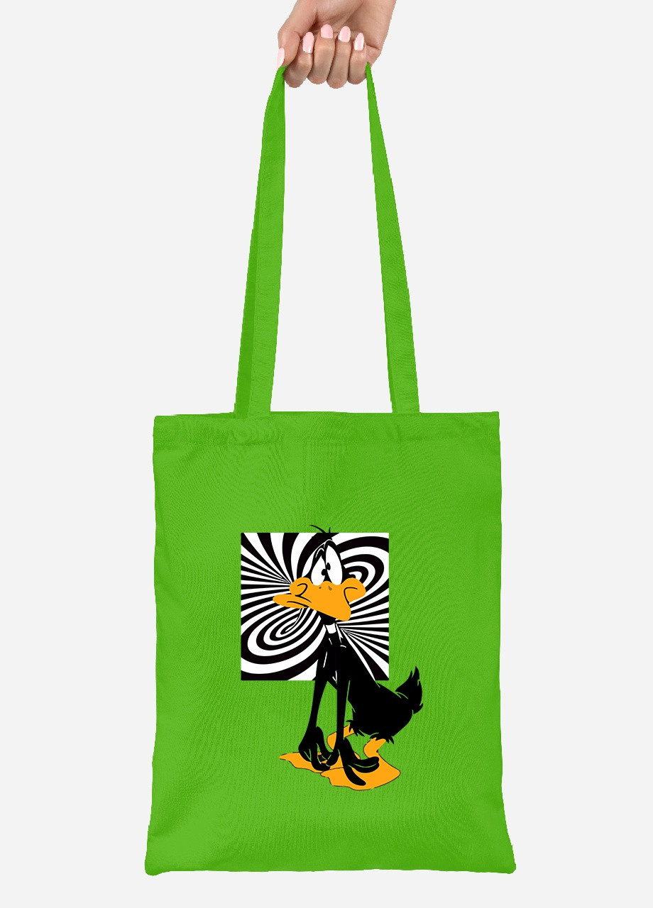 Еко-сумка шоппер Даффі Дак Луні Тюнз(Daffy Duck Looney Tunes) (92102-2883-LM) салатова MobiPrint Lite (256922080)