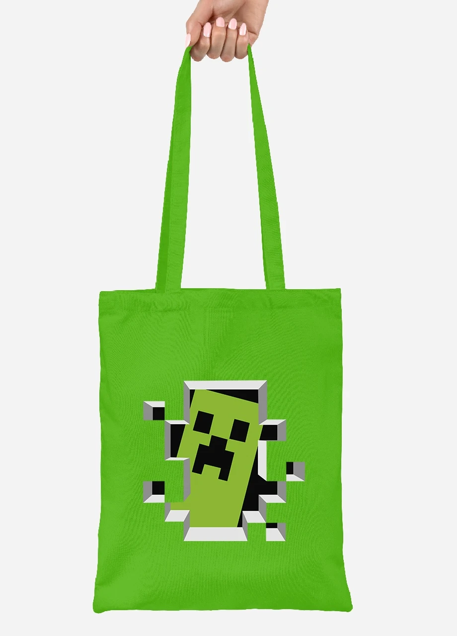Еко-сумка шоппер Minecraft (92102-1709-LM) салатова MobiPrint Lite (256921213)