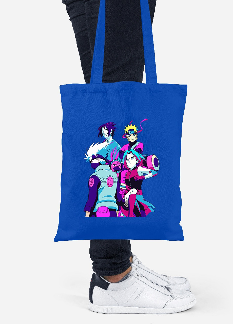 Еко-сумка шоппер Наруто (Naruto) (92102-3335-SK) голуба MobiPrint Lite (256920754)