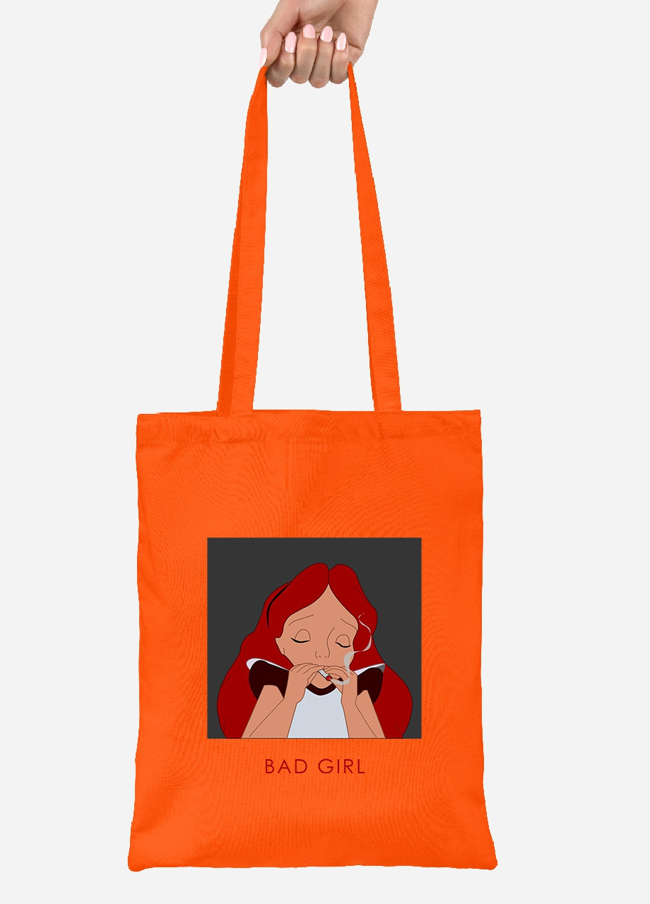 Еко-сумка шоппер Аліса погана дівчинка (92102-1441-OG) помаранчева MobiPrint Lite (256921477)