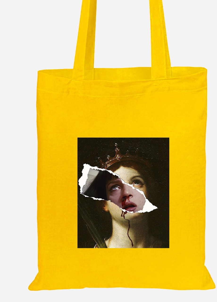 Еко-сумка шоппер Розуму Турман (Pulp Fiction) (92102-1587-SY) жовта MobiPrint Lite (256920223)