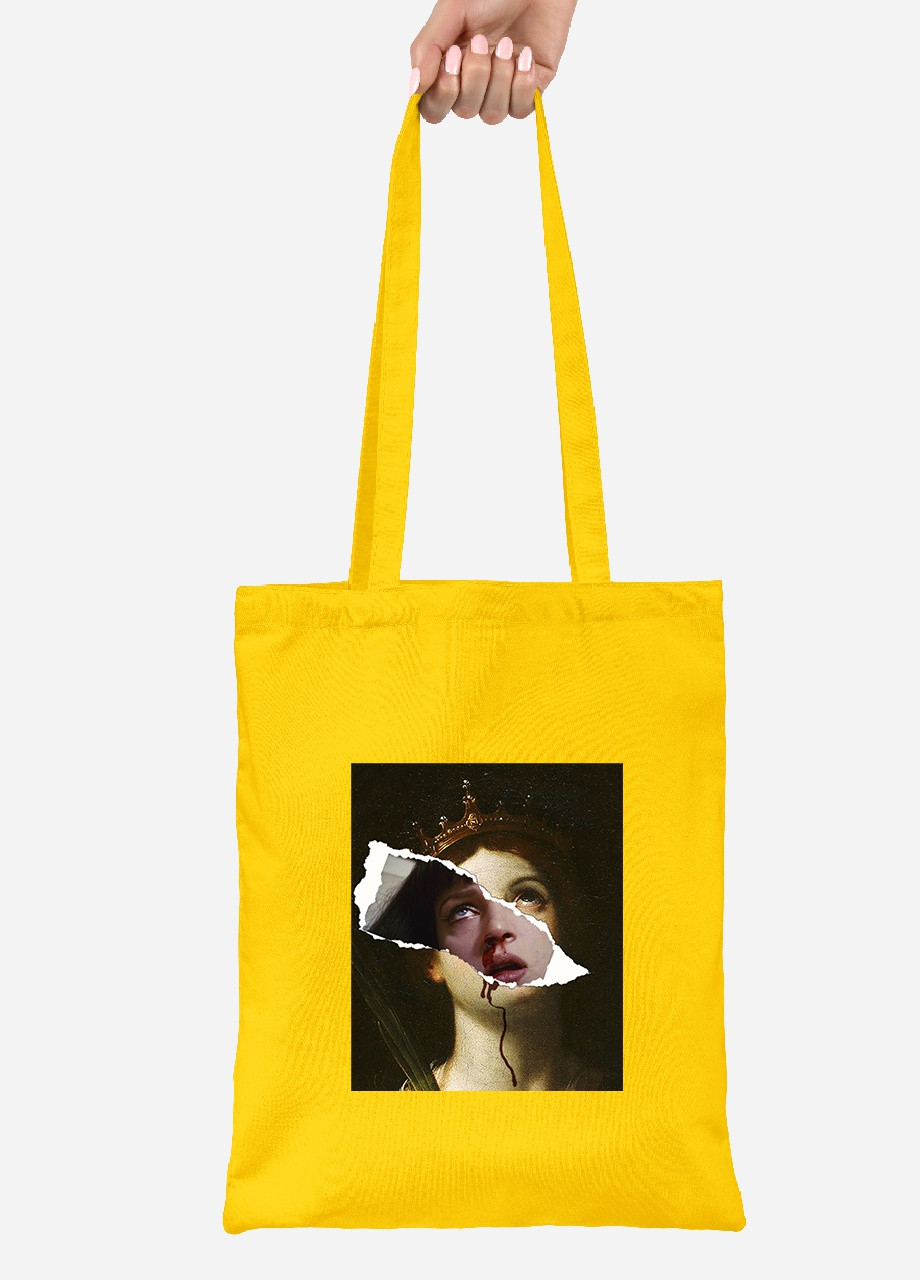 Еко-сумка шоппер Розуму Турман (Pulp Fiction) (92102-1587-SY) жовта MobiPrint Lite (256920223)