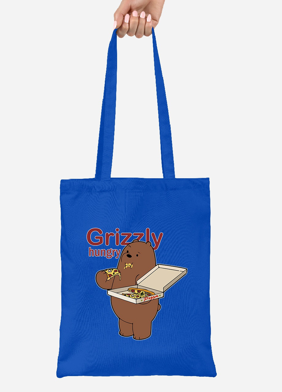 Эко сумка шопер Вся правда о медведях (We Bare Bears) (92102-2909-SK) голубая MobiPrint Lite (256922670)