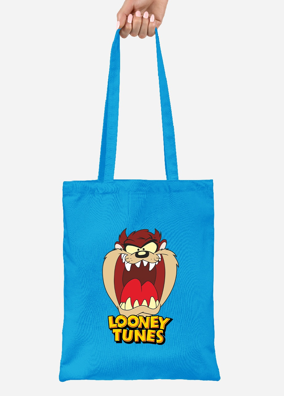 Эко сумка шопер Таз Луни Тюнз ( Taz Looney Tunes) (92102-2874-BL) синяя MobiPrint Lite (256922220)